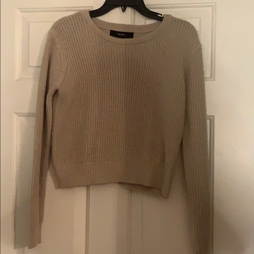 Forever 21 sparkle sweater never worn  kinda short